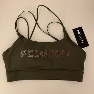 Peloton olive speed up bra